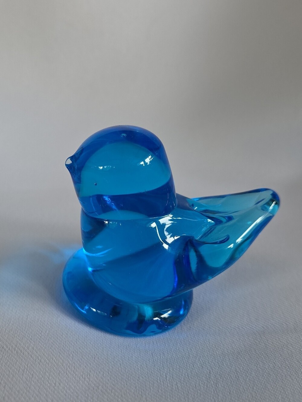 Bluebird of Happiness ArtGlass Figurine Decor Shelf Sitter Ron Ray 1997 2.5x1.5"